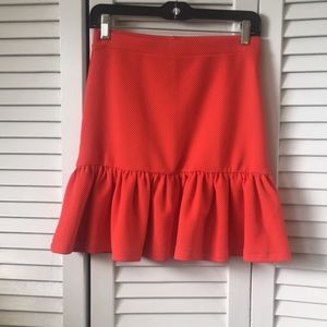 Orange flounce skirt